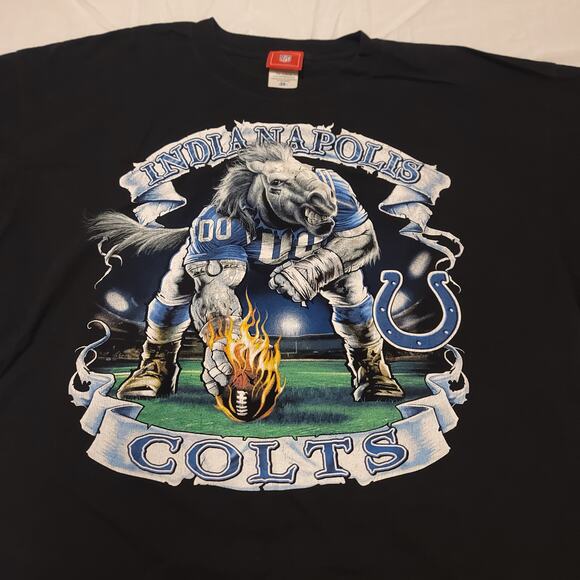 NFL Indianapolis Colts Graphic Short Sleeve Football T Shirt Mens Size 2X Blue - Picture 1 of 10